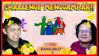 CHALLENGE MENGGAMBAR RAINBOW FRIEND !! KALAH = MINUM LEMON !! Feat @sapipurba Roblox