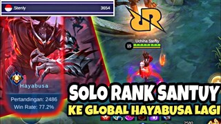 SOLO RANKED SANTUY KE GLOBAL HAYABUSA - STENLY GAMEPLAY MOBILE LEGENDS