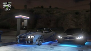 BALAP LIAR SKYLINE GTR R34 vs BMW i8 !! GTA V ROLEPLAY