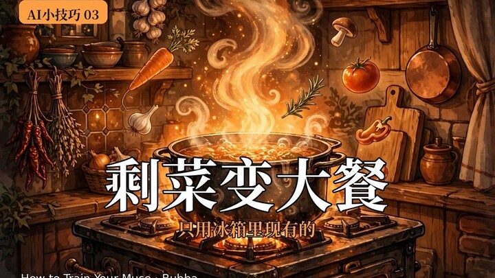 AI妙招 03｜冰箱里剩什么，就做什么晚餐