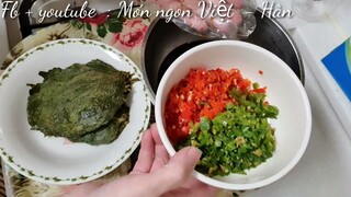 [Eng sub,Han sub]  Hai loại kim chi lá vừng Hàn quốc . 깻잎 장아찌.Pickled Sesame Leaves