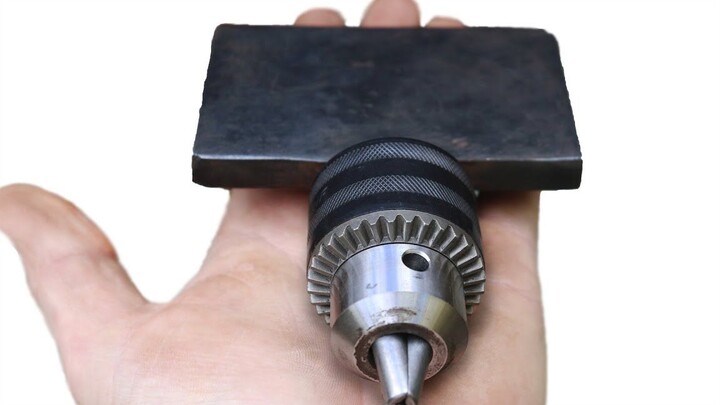 A piece of scrap iron, cut, polished and welded with a scrap drill bit, unexpectedly easy to use