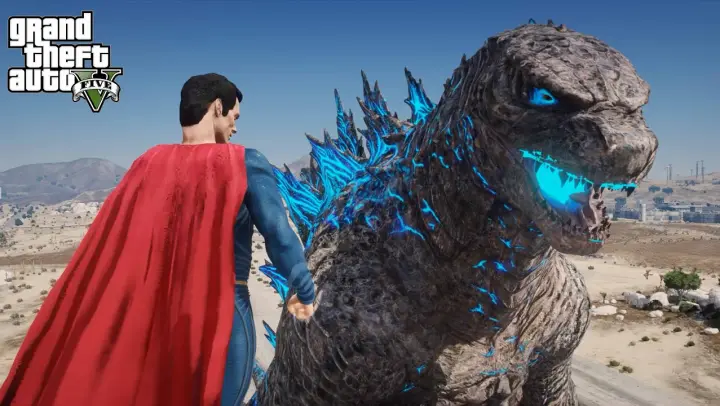 GTA 5 - Superman VS Godzilla