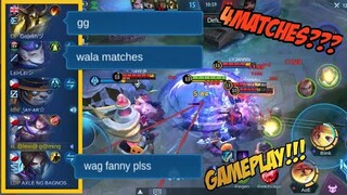 4MATCHES FANNY CAN CARRY TOXIC TEAMATES?|| Akira Gaming 1st Gameplay || MOBILE LEGENDS BANG BANG ||