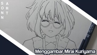 MENGGAMBAR MIRAI KURIYAMA||KYOKAI NO KANATA||OUTLINE||SPEED DRAWING