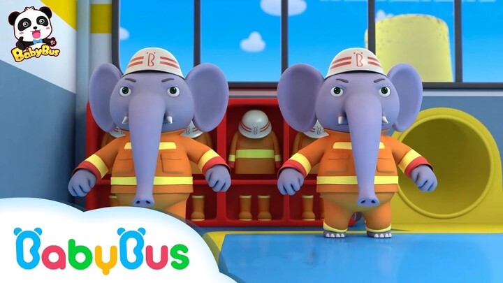 คุณช้างหน่วยกู้ภัยดับเพลิง | ไฟไหม้แล้วช่วยด้วย | เพลงเด็ก | เบบี้บัส | Kids Song | BabyBus