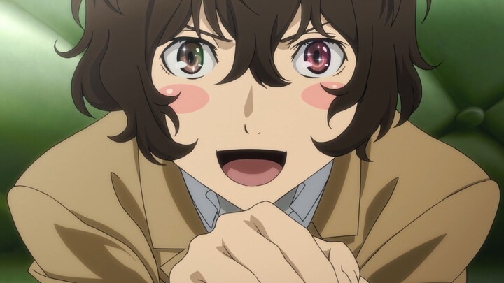 As soon as the screen is opened, I see Dazai acting like a spoiled child...