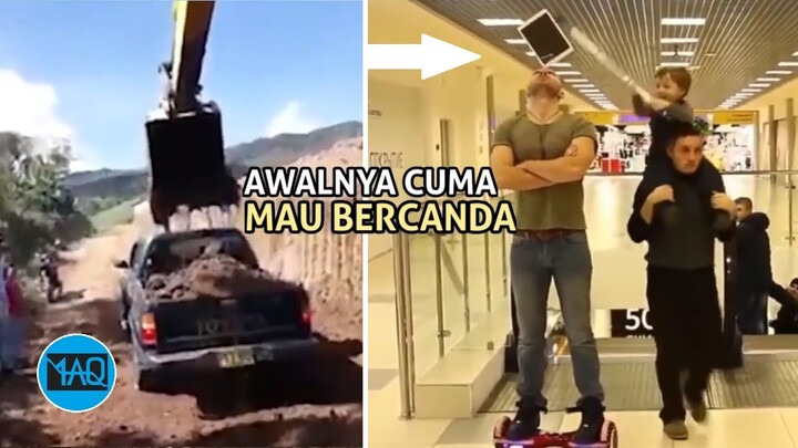 Niatnya Bercanda tapi Malah Rugi Besar! Inilah Video" Kocak Orang yg Terlalu Ceroboh Saat Bekerja #2