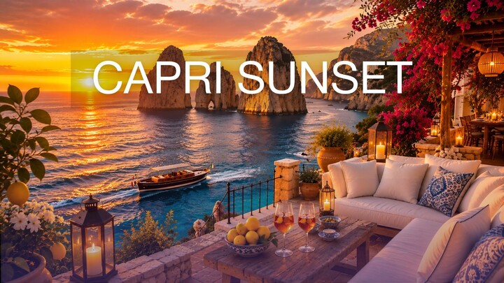 Capri Sunset 🇮🇹 Organic House & Mediterranean Lounge Music for Work, Relax & Ocean Views