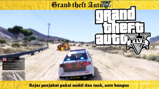 kejar penjahat pakai mobil dan tank, auto meledak