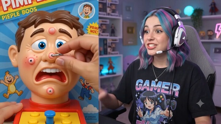 Veronika Jessica fazendo react dos brinquedos de antigamente