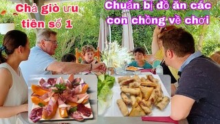 Chuẩn bị đồ ăn đón các con chồng chả giò luôn ưu tiên số1/cuộc sống pháp/bữa cơm gia đình việt Pháp