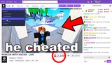 I caught a Twitch streamer HACKING on Roblox Bedwars LIVE…