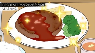 HAMBURG STEAK DARI ANIME ATASHINCI BUATAN MIKAN!!!!