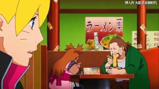 鸣人跟博人吃拉面 传说中的大胃王居然是雏田