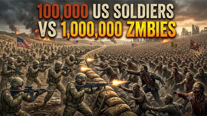 100,000 US Soldiers vs 1,000,000 Zombies