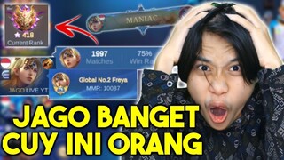 Ketemu Top Global 2 Freya MMR 10.000+ Coy!! Skillnya Diluar Nalar!! Gameplay Nana 2023