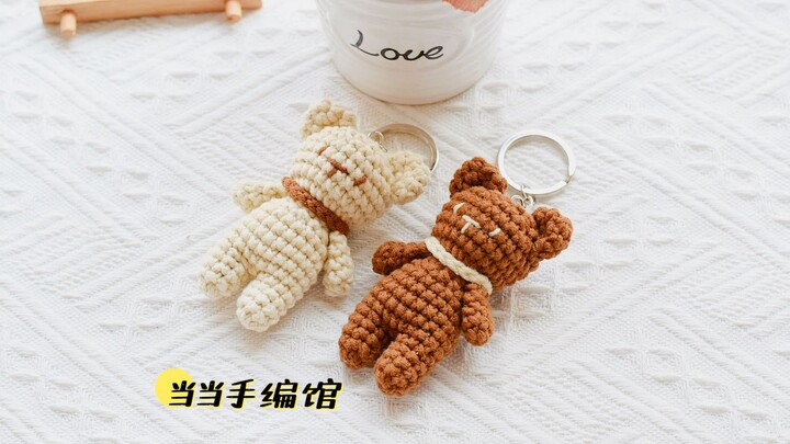 Hướng dẫn đan móc móc treo gấu nhỏ cho cặp đôi, chi tiết cực kỳ phù hợp với người mới bắt đầu