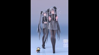 只 因 未 来 ！ MD布料 MMD《BrooklynBloodPop!》初音 MIKU C4D OC渲染 (竖屏)