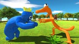 Who Will Win? Rainbow Friends Blue vs Rainbow Friends Orange - Animal Revolt Battle Simulator