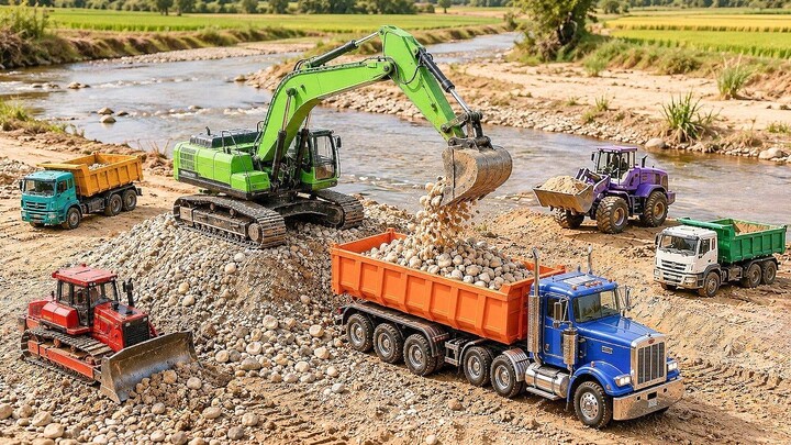 TATA BharatBenz Volvo Tipper Dumper Pulling sand Mahindra Eicher Tractor JCB 3DX