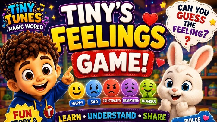 Tiny’s Feelings Game 😊😢 | Learn Emotions & Feelings for Kids | Fun Educational Video