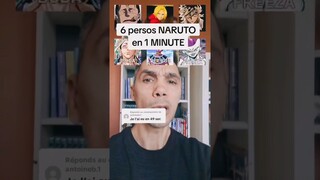 LET'S GO !!!! 6 persos NARUTO en 1 minutes ! #naruto #boruto