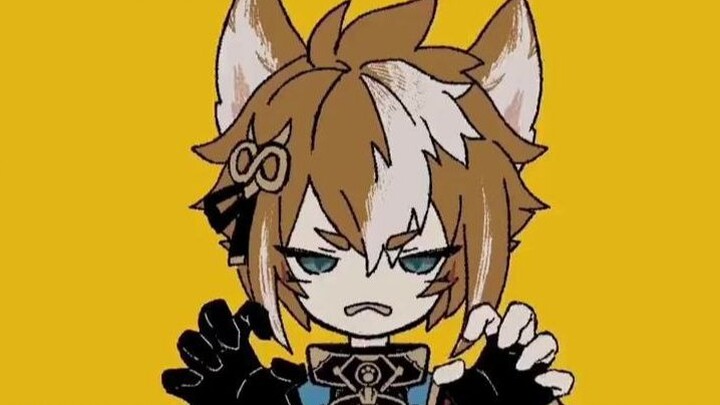 [Genshin Impact /Worō]Floppy Ears Look at how these little ears are shaking!