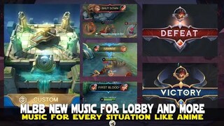 NEW BACKGROUND MUSIC FOR LOBBY, KILLS, SHUTDOWN, DEFEAT AND VICTORY MOBILE LEGENDS NEW UPDATE MUSIC!