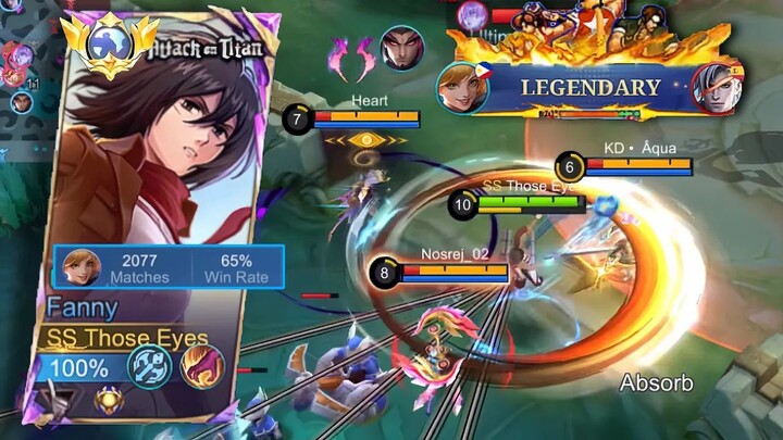 MY PERFECT GAMEPLAY  NO DEATH AGGRESSIVE FANNY - MLBB