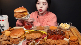 [Mukbang TV] - Nugget, Phô mai que, Khoai tây chiên, Gà rán, Hamburger - ASRM