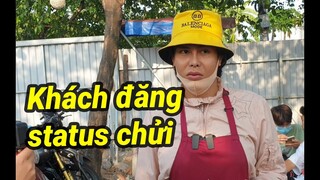 Cát Thy nói khách đăng status chửi, khách nói đợi lâu nên về ăn bánh tráng tự trộn