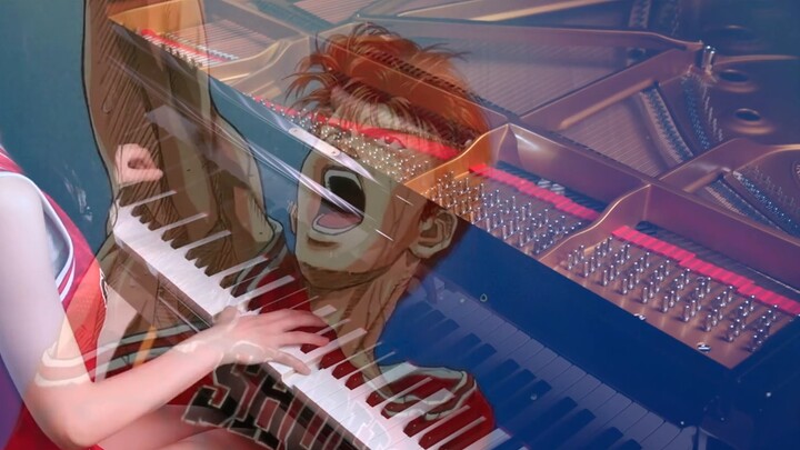 [Coach I want to play basketball] Slam Dunk ED3 ｢huang め く Moment に catching わ れ て｣ touching piano p