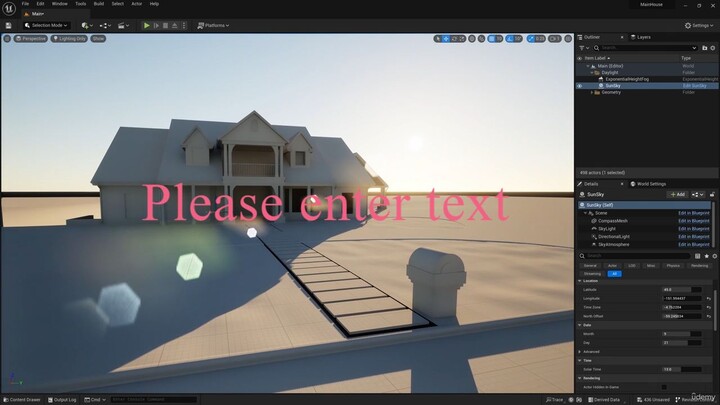 02 Unreal Engine - 001 Cài đặt ban đầu của đèn bên ngoài