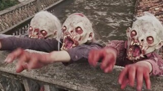 Cuplikan film zombi Tiongkok. Menonton film horor seperti film komedi.