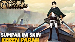 SKIN MARTIS LEVI ATTACK ON TITAN ANIMASINYA BAGUS BGT WOYY GILA!! USER MARTIS WAJIB PUNYA - MLBB