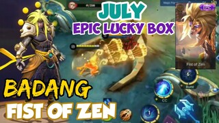 BADANG FIST OF ZEN | JULY EPIC LUCKY BOX SKIN | MOBILE LEGENDS