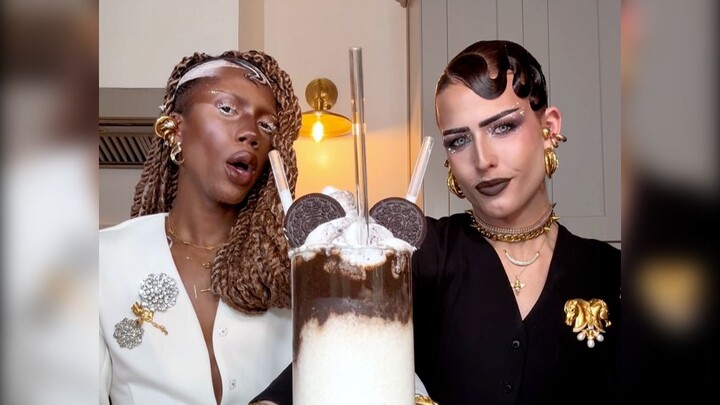 Latte kem vani vụn cà phê caramen oreo kem bánh quy