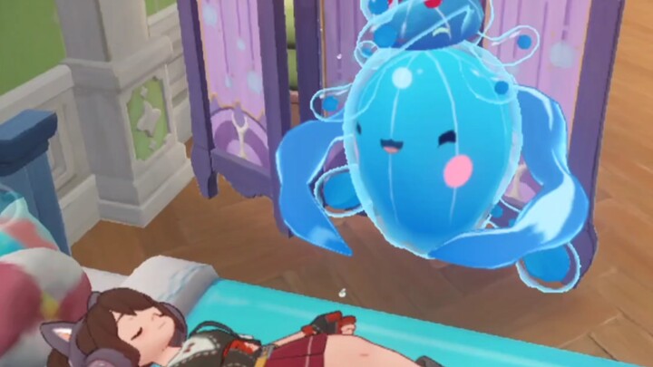 Are you this happy just watching your owner sleep? Shui Lanlan, you’re an utterly one-of-a-kind cuti