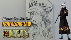 Cara menggambar Trafalgar Law One Piece