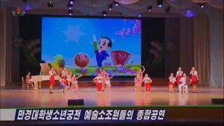 Apresentação dos grupos artísticos do Palácio das Crianças de Mangyongdae