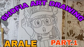 drawing anime Dr.slump ARALE part.1