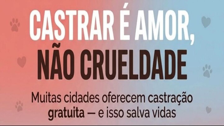 CASTRAR É AMOR, NÃO CRUELDADE