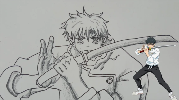 วาดรูป "ยูตะ" ในเรื่องมหาเวทย์ผนึกมาร มือใหม่หัดวาด 1