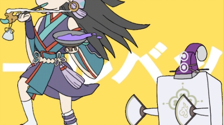 [Onmyoji / Handwritten] Strong wind and big back hair but smoke