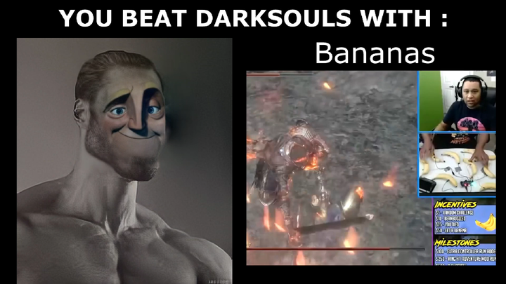 YOU BEAT DARK SOULS WITH....