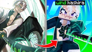 I Became the WIND HASHIRA in Demon Slayer Minecraft