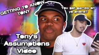 GETTING TO KNOW TONY!!!! | Reacting to @Tony Labrusca Assumptions Video