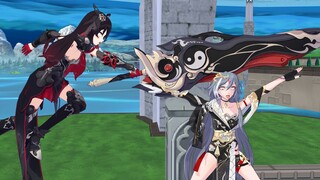 【崩坏3MMD】三个希儿闲来无事小剧场--2（第二部分/完结；这波啊，这波是只有识宝最惨）