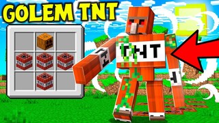 THỬ THÁCH CHẾ TẠO GOLEM TNT TRONG MINECRAFT !! *GOLEM TNT VS 100 ZOMBIE*